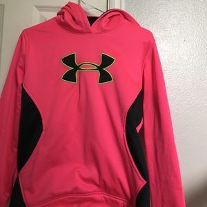pink under armor hoodie