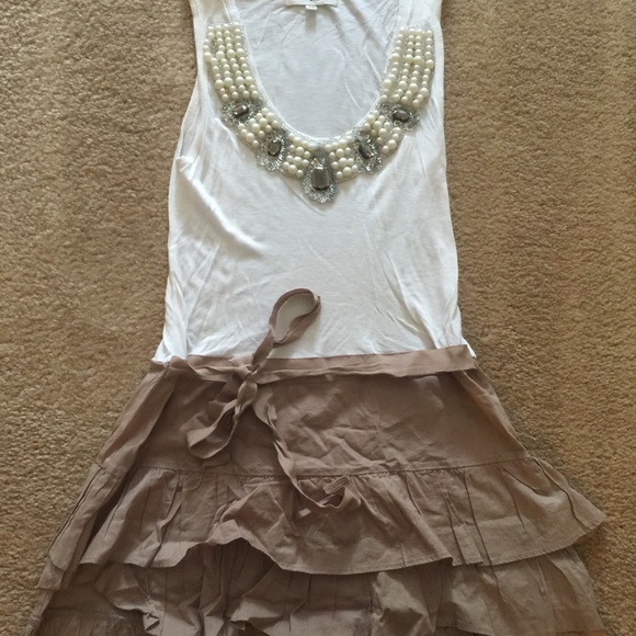 Young Fabulous and Broke ruffle jeweled dress XS