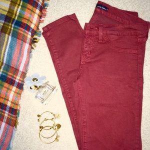Burgundy Skinny Jeans