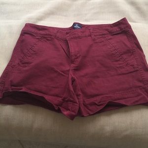 Burgundy American Eagle Jean shorts