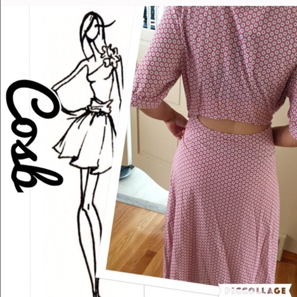 Sale!!🎊🎊 Rose Quartz Color Floral Shirt Dress - Picture 4 of 5