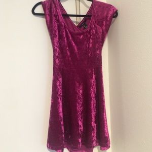 Hot Pink Velvet Dress!