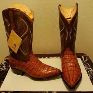 Rodeo Bravo Exotic Cayman boots,  NEW , COGNAC(49M