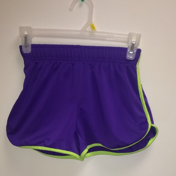 Purple running shorts