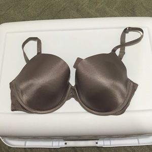 VS Demi uplift gray silky bra