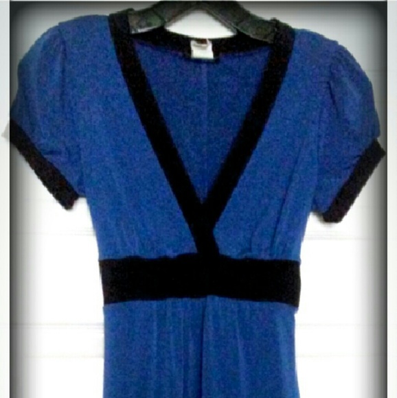 Wet Seal Blue and Black Short Dress