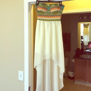 Strapless and sheer!