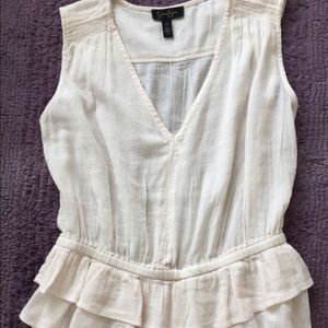 Pale pink ruffled peplum top Jessica Simpson