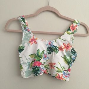 🌸SOLD🌸 American Apparel Cotton Printed Crop Top