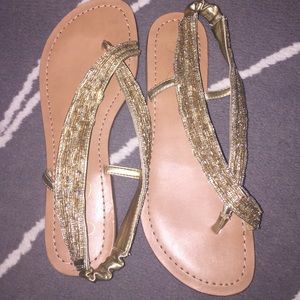 Jessica Simpson size 8 gold sandals