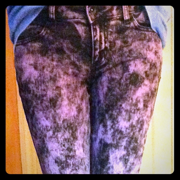 Hot Topic Purple Acid Wash Jeans