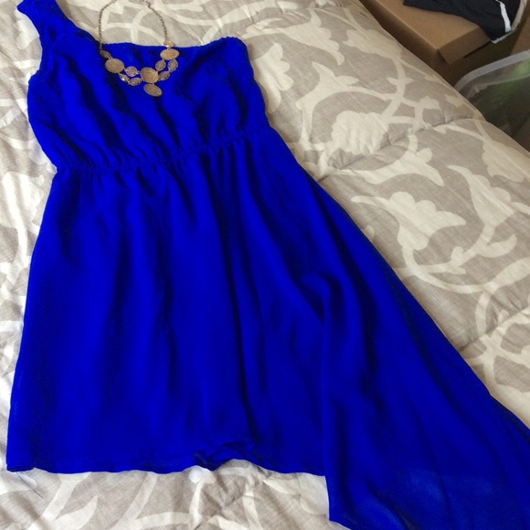 🎉Sale!🎉 One Shoulder Cobalt Blue Dress