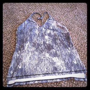 Athletics black and white top