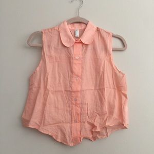 🌸SOLD🌸 American Apparel Lawn Crop Button Up