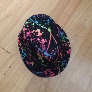 Rainbow splat hat