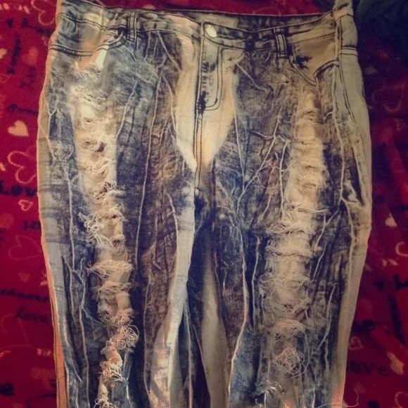 SOLD Stone washed high waisted pants - Picture 1 of 2