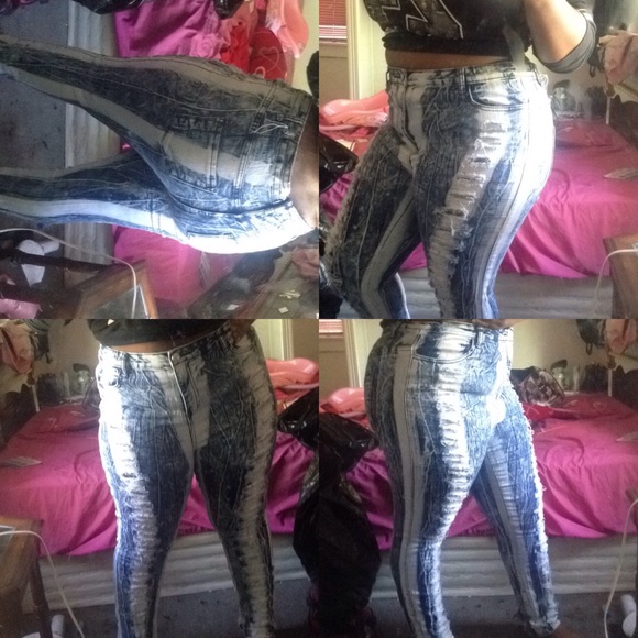 SOLD Stone washed high waisted pants - Picture 2 of 2