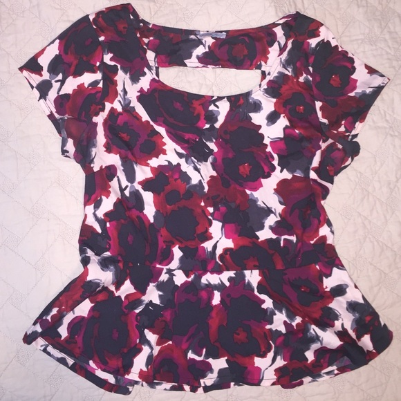 Charlotte Russe Short Sleeve Floral Blouse