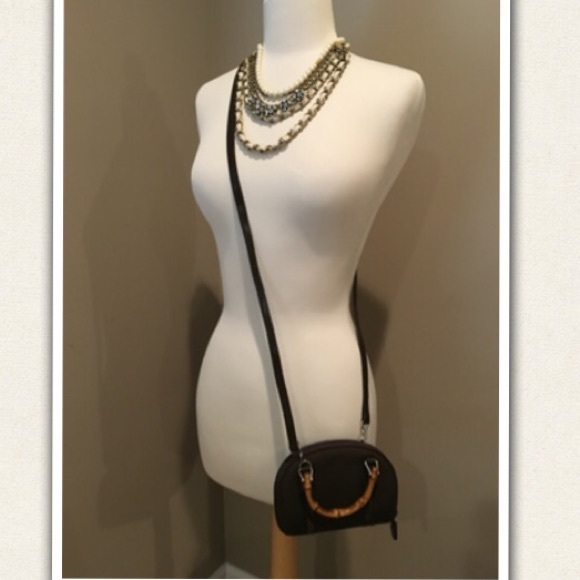 ✨Vintage Rare & Hard to Find GUCCI Bamboo Wallet On Chain Crossbody Mini Bag - Picture 14 of 16