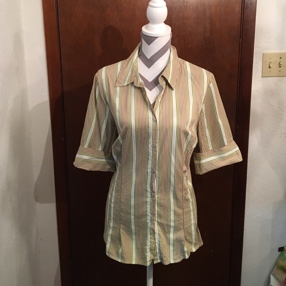 ✂️Last Call ✂️➕Striped LB 3/4 Sleeve Shirt-161 - Picture 2 of 5