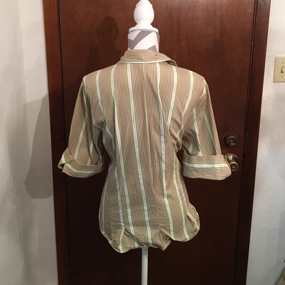 ✂️Last Call ✂️➕Striped LB 3/4 Sleeve Shirt-161 - Picture 4 of 5