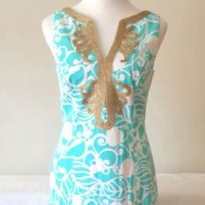 Lilly Pulitzer Blue Floral Janice Shift Dress