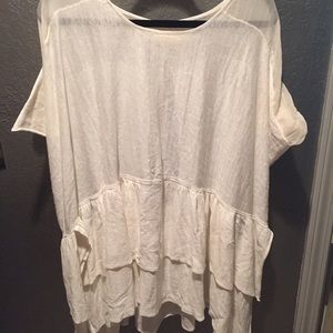 Cream flowy top