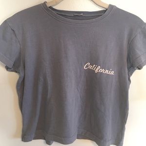 'California' Cropped Tee Shirt