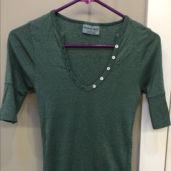 Michael stars mock Henley v-neck