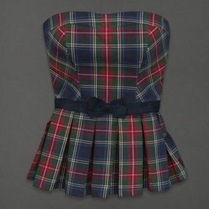Plaid Strapless Shirt