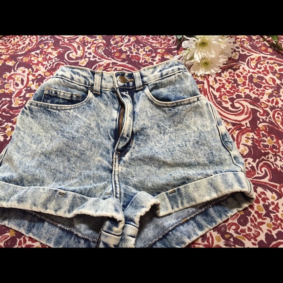High waist Jean cuff short