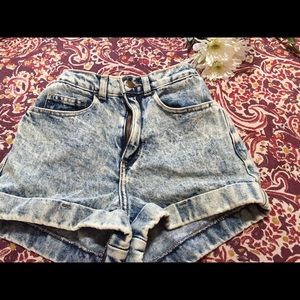 High waist Jean cuff short