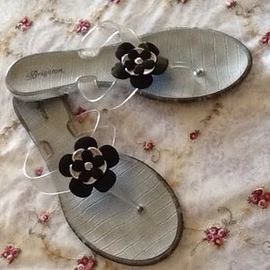Patten flower Brighton sandal flip flops size 10