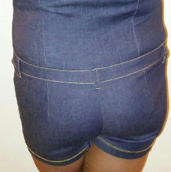 44 off pants denim one piece romper type short outfit mar wedge light pink