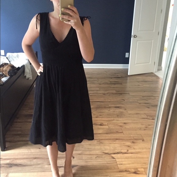 ⚫️SOLD⚫️Black Gauze Anthro dress - Picture 1 of 2