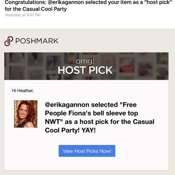 🎀HP🎀 Free People Fiona's bell sleeve top NWT - Picture 5 of 5