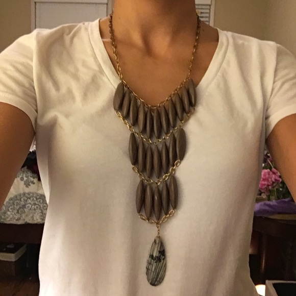 Anthropologie Beaded Statement Necklace