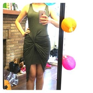 Grey bottom twist dress