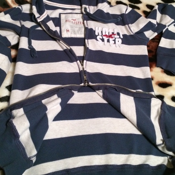 Hollister hoodie in blue/white stripe - Picture 4 of 4