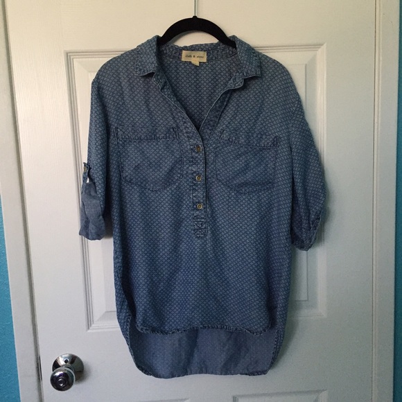 Cloth + Stone denim style top