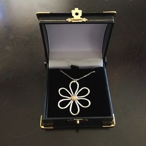 Sterling silver flower necklace