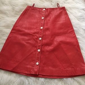 Genuine Leather Skirt