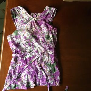 J crew collection floral top size 6