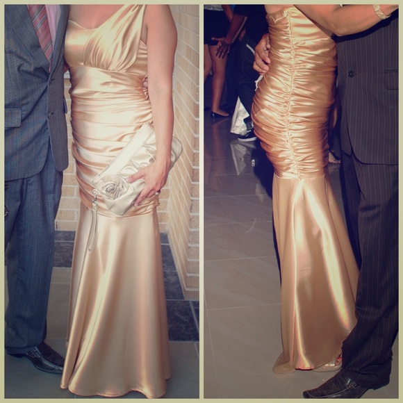 Cindy USA Gold Evening Gown