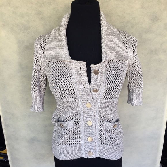 White House | Black Market. Champagne gold knit