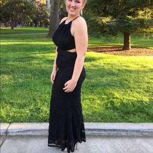 Black Lace Prom Dress