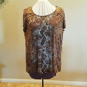 SALE****  Snakeskin look material blouse 1X