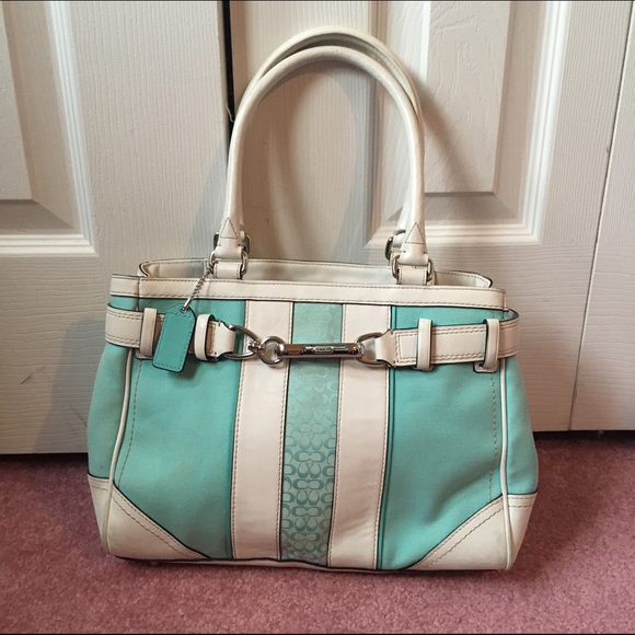 Light blue Coach purse