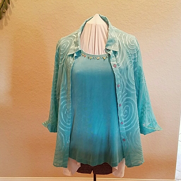 Alfred Dunner XL Top Set  short sleeve Top (Shells