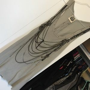 Chain/jeweled Miss Me tank top